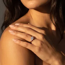 Anillo de compromiso diamante redondo Constellation | Celinni