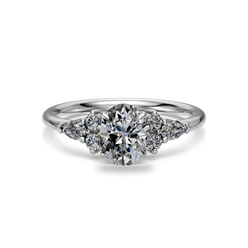 Verlobungsring ovaler Diamant Constellation