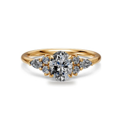 Anillo de compromiso diamante ovalado Constellation | Celinni