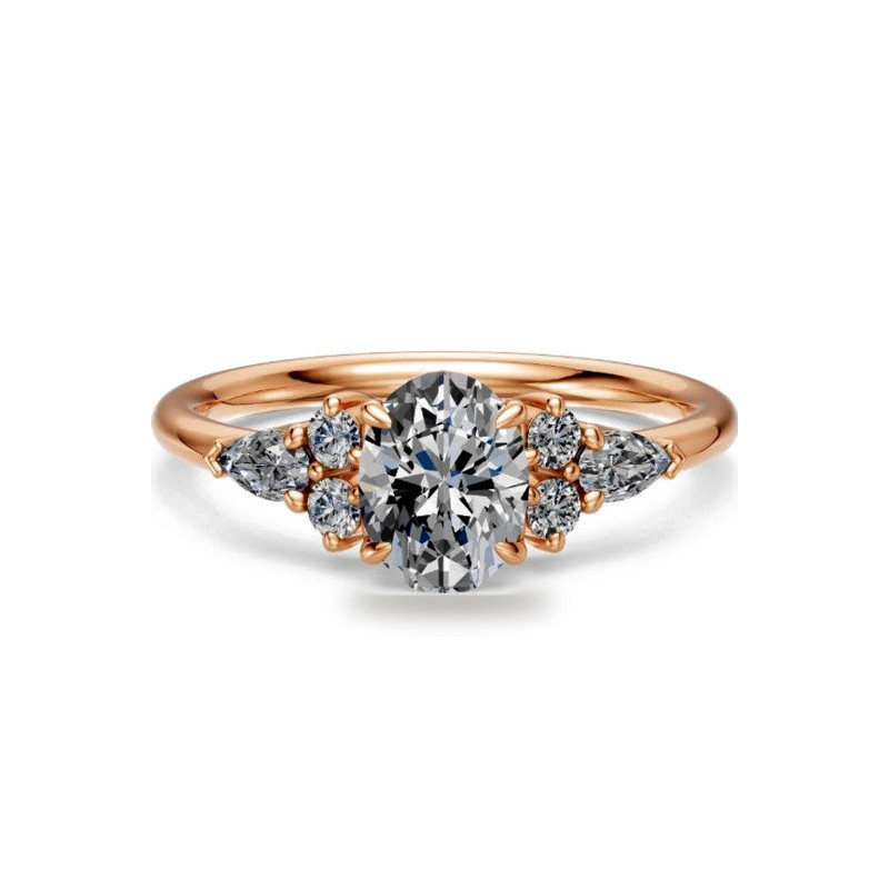 خاتم خطوبة بألماس بيضاوي Constellation | Celinni