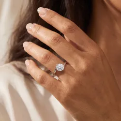 Bague de fian&ccedil;ailles diamant rond &Eacute;clipse | Celinni