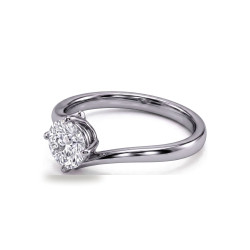 Bague de fian&ccedil;ailles diamant rond &Eacute;clipse | Celinni