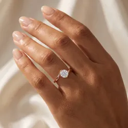 Verlovingsring ronde diamant Éclipse | Celinni