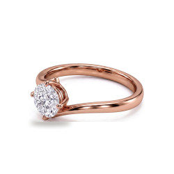 Verlovingsring ronde diamant Éclipse | Celinni