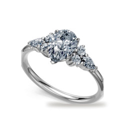 Anillo de compromiso diamante pera Constellation | Celinni