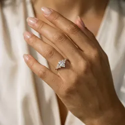 Pear Diamond Engagement Ring Constellation | Celinni