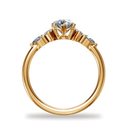 Verlovingsring peervormige diamant Constellation | Celinni