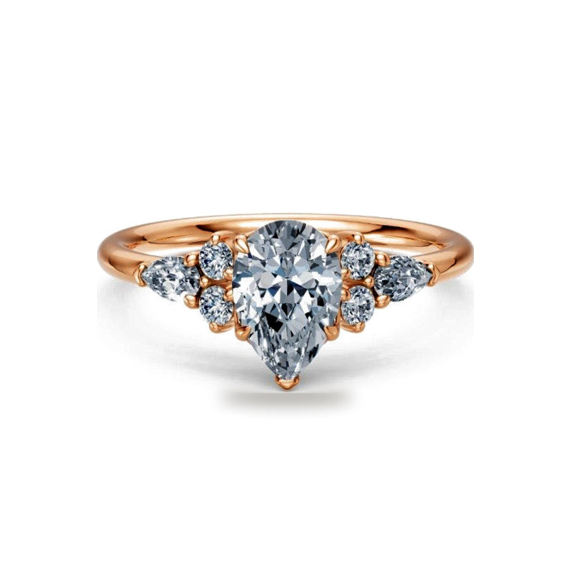 Pear Diamond Engagement Ring Constellation | Celinni