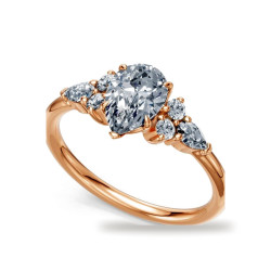 Pear Diamond Engagement Ring Constellation | Celinni