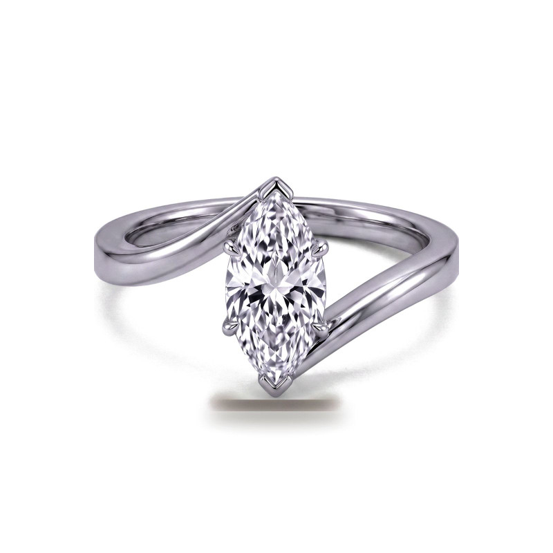 Marquise Diamond Engagement Ring Éclipse
