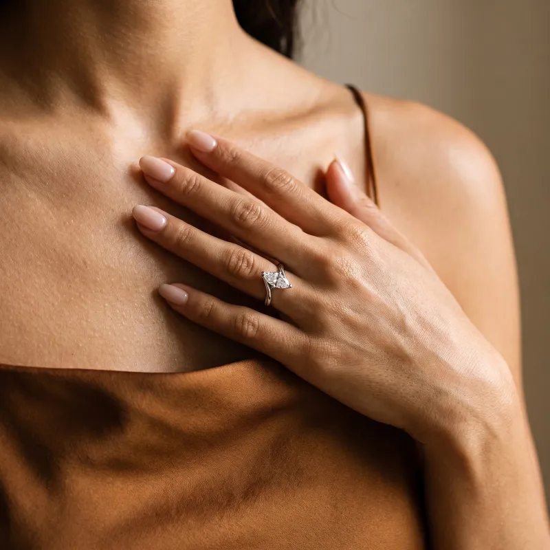 خاتم خطوبة بألماس ماركيز Éclipse | Celinni
