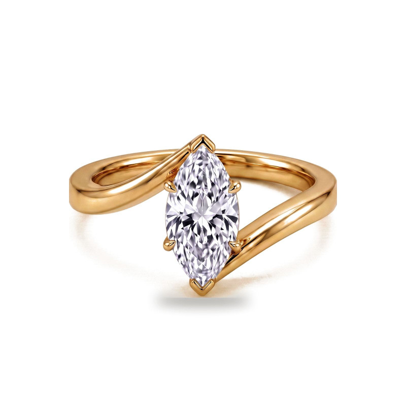 Bague de fiançailles diamant marquise Éclipse | Celinni