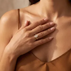 Bague de fiançailles diamant marquise Éclipse | Celinni