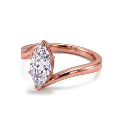 Bague de fiançailles diamant marquise Éclipse | Celinni