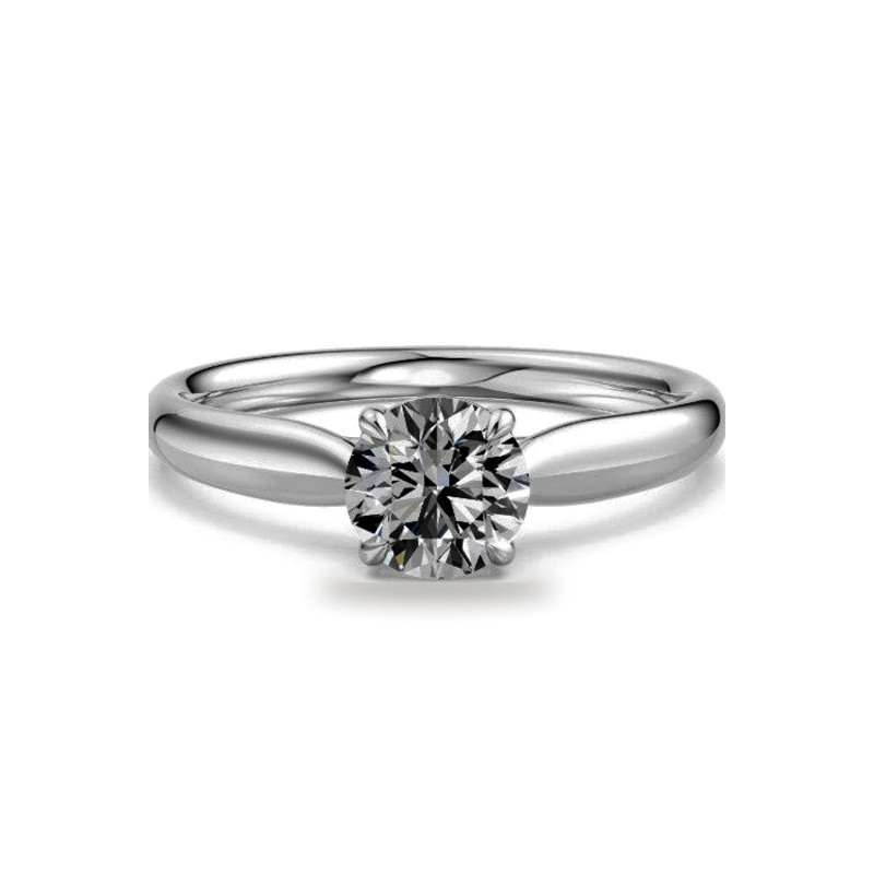 Round Diamond Engagement Ring Éclipse Jonc