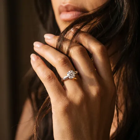 Round Diamond Engagement Ring &Eacute;clipse Jonc
