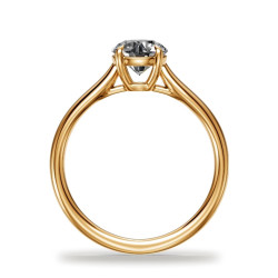 Bague de fiançailles diamant rond Éclipse Jonc | Celinni