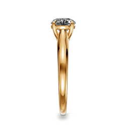 Bague de fiançailles diamant rond Éclipse Jonc | Celinni