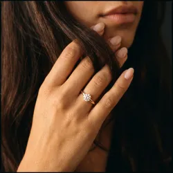 Verlobungsring runder Diamant &Eacute;clipse Jonc | Celinni