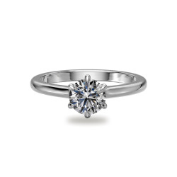 Round Diamond Engagement Ring Aria Six Prongs | Celinni