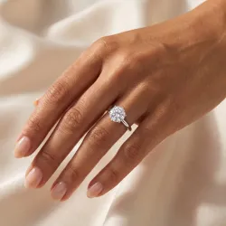 Bague de fian&ccedil;ailles diamant rond Aria six griffes | Celinni