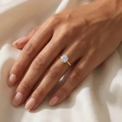 Round Diamond Engagement Ring Aria Six Prongs | Celinni