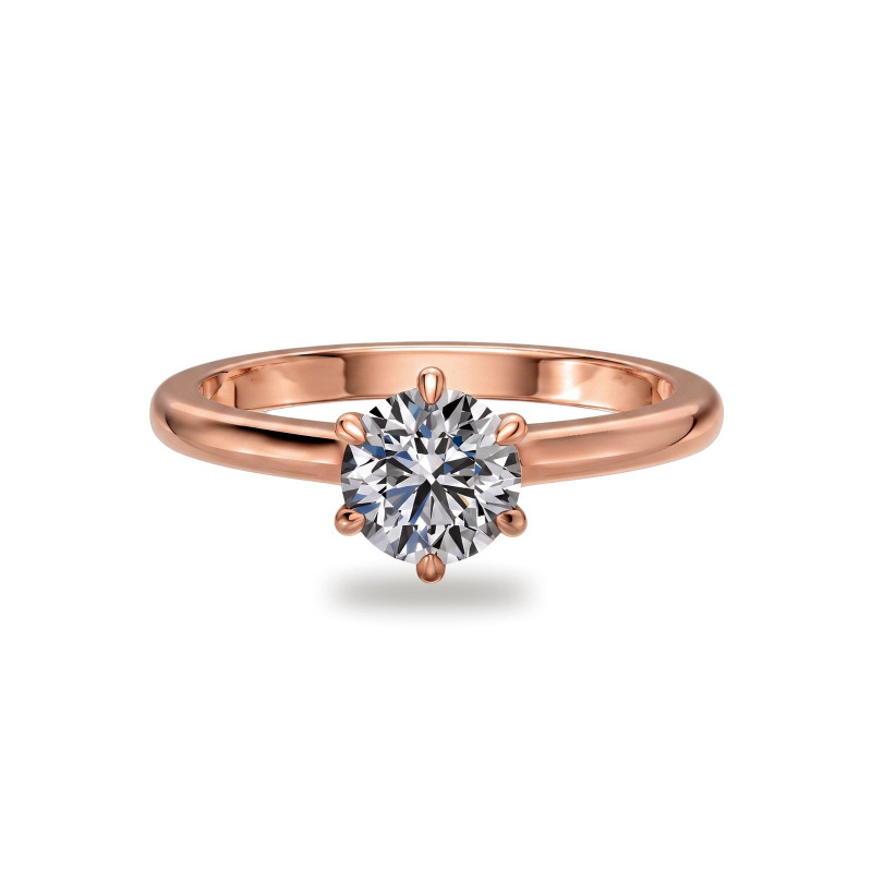 Round Diamond Engagement Ring Aria Six Prongs | Celinni