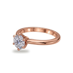 Round Diamond Engagement Ring Aria Six Prongs | Celinni