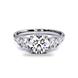 Round Diamond Engagement Ring Constellation Five Stones | Celinni