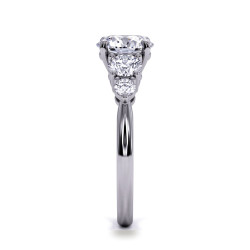 Round Diamond Engagement Ring Constellation Five Stones | Celinni