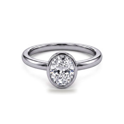 Verlobungsring ovaler Diamant Aria Zargenfassung | Celinni