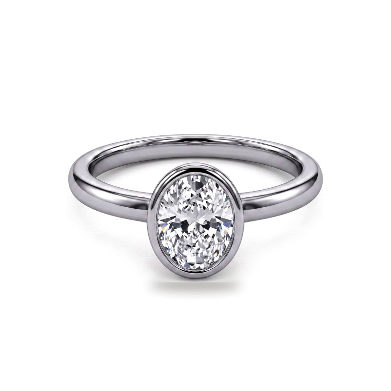 Verlobungsring ovaler Diamant Aria Zargenfassung | Celinni
