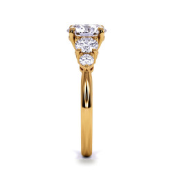 Round Diamond Engagement Ring Constellation Five Stones | Celinni