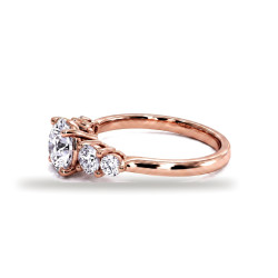 Verlobungsring runder Diamant Constellation f&uuml;nf Steine | Celinni