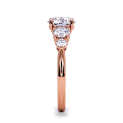Round Diamond Engagement Ring Constellation Five Stones | Celinni