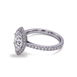 Anillo de compromiso diamante marquesa Auréole | Celinni