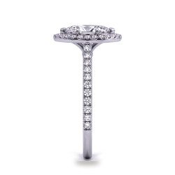 Verlovingsring marquise diamant Aur&eacute;ole | Celinni