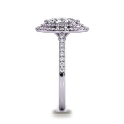 Solitaire Diamant Marquise Double Halo Ma Vie | Celinni