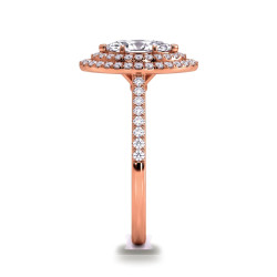 Marquise Diamond Solitaire Double Halo Ma vie | Celinni
