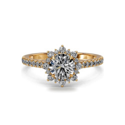 Bague de fian&ccedil;ailles diamant rond Alba | Celinni