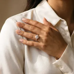Bague de fian&ccedil;ailles diamant rond Alba | Celinni