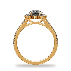 Bague de fian&ccedil;ailles diamant rond Alba | Celinni