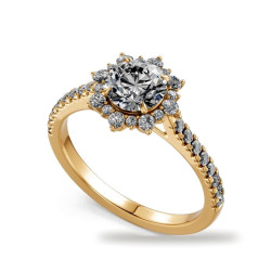 Bague de fian&ccedil;ailles diamant rond Alba | Celinni