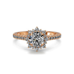 Bague de fian&ccedil;ailles diamant rond Alba | Celinni