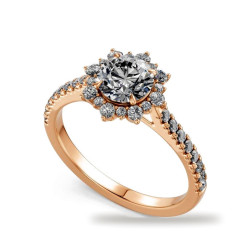 Bague de fian&ccedil;ailles diamant rond Alba | Celinni