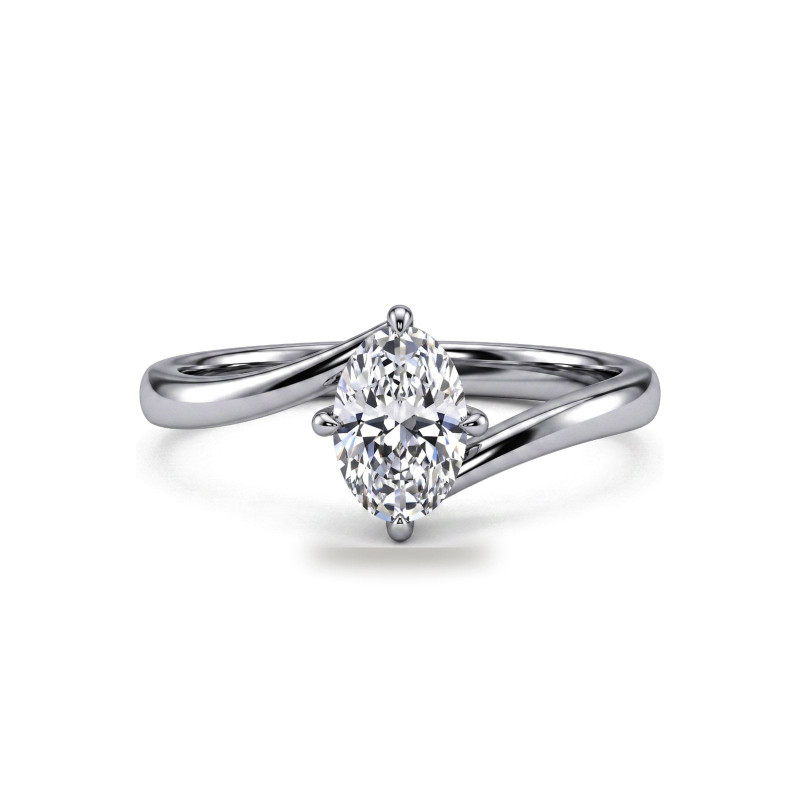 Bague de fiançailles diamant ovale Éclipse