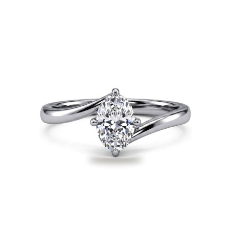 Verlobungsring ovaler Diamant Éclipse