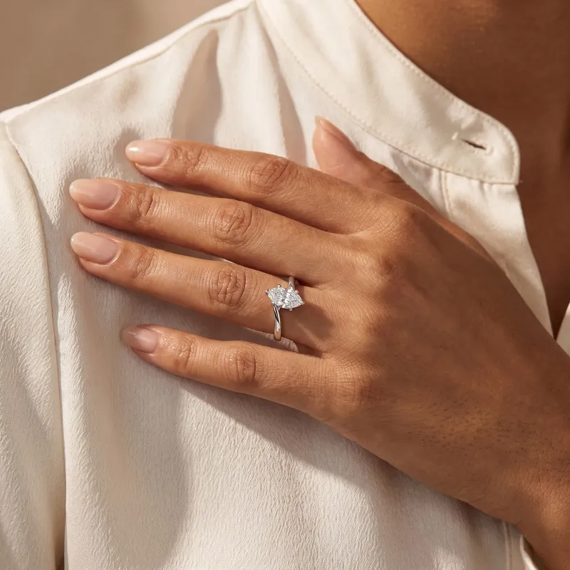Bague de fian&ccedil;ailles diamant ovale &Eacute;clipse | Celinni