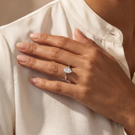 Bague de fian&ccedil;ailles diamant ovale &Eacute;clipse