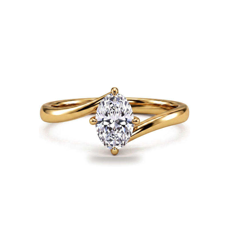 Verlobungsring ovaler Diamant Éclipse | Celinni